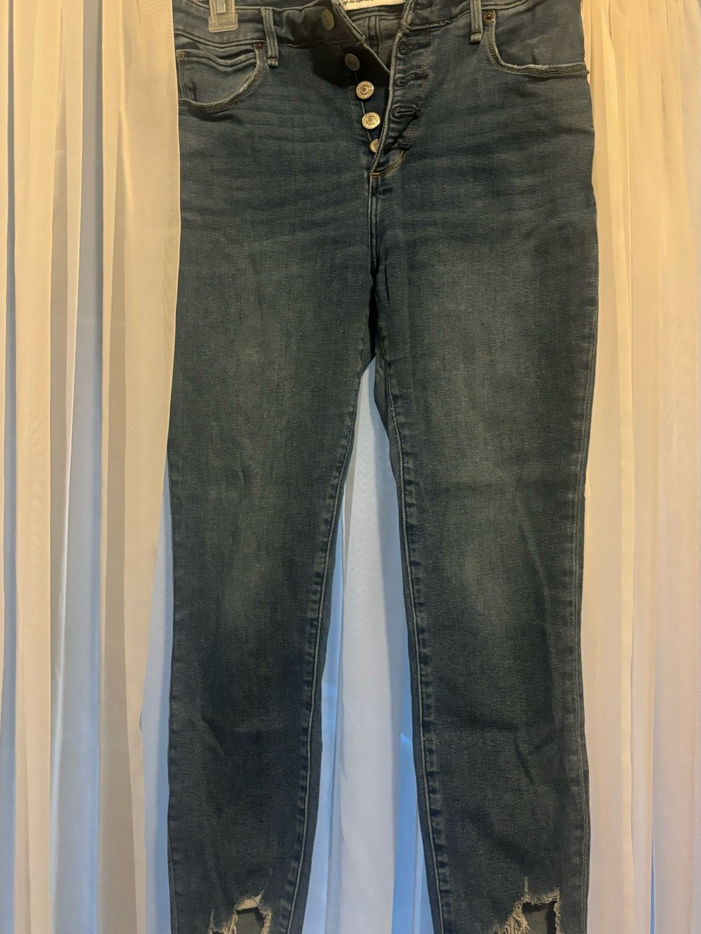 Abercrombie & Fitch Women's High Rise Super Skinny Ankle Jeans - 27/4 Short